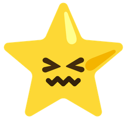 confounded face and star