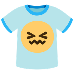 Confounded face and T-shirt