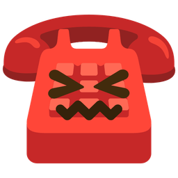 confounded face and telephone