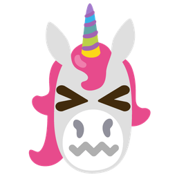 confounded face and unicorn