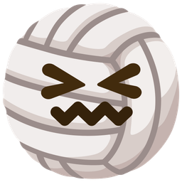 confounded face and volleyball