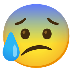 Confused face and Anxious face with sweat