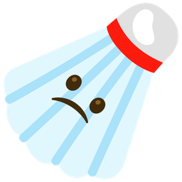 Confused face and Badminton