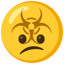 confused face and biohazard