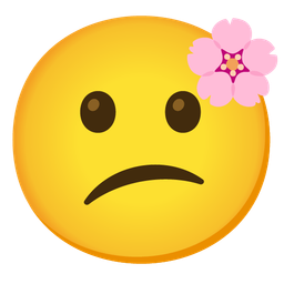 Confused face and Cherry blossom