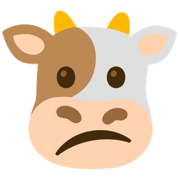 Confused face and Cow face