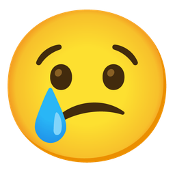 Confused face and Crying face