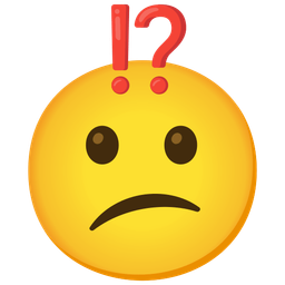 Confused face and Exclamation question mark