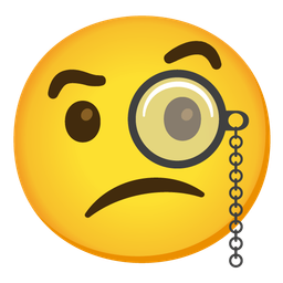 Confused face and Face with monocle