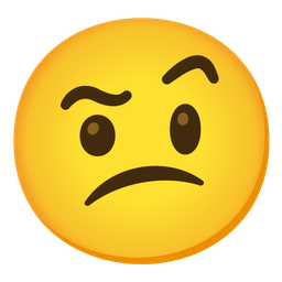 Confused face and Face with raised eyebrow