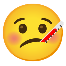 Confused face and Face with thermometer
