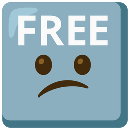 Confused face and FREE button
