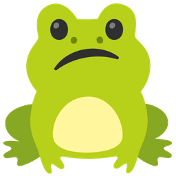 Confused face and Frog