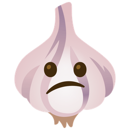 confused face and garlic