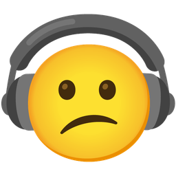 Confused face and Headphone