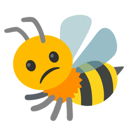 Confused face and Honeybee