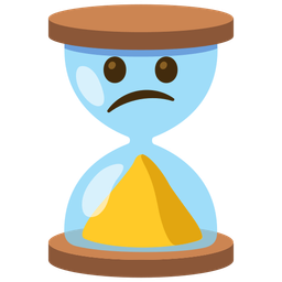 confused face and hourglass done