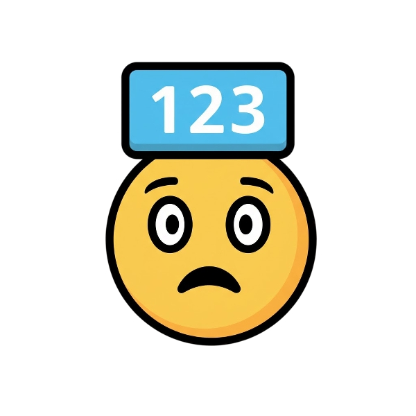 Confused face and Input numbers