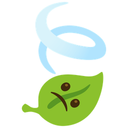 Confused face and Leaf fluttering in wind