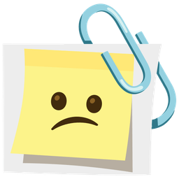 Confused face and Linked paperclips