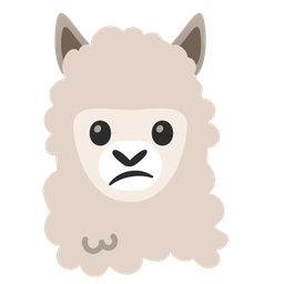 Confused face and Llama