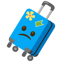 Confused face and Luggage