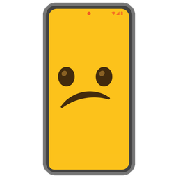 Confused face and Mobile phone