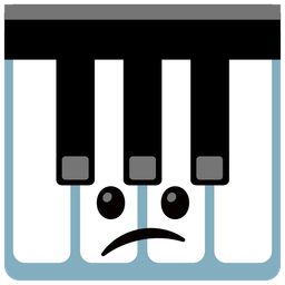 Confused face and Musical keyboard
