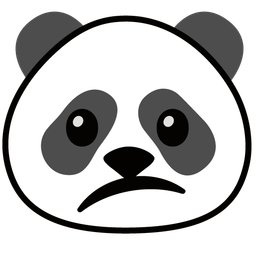 Confused face and Panda