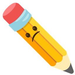 Confused face and Pencil