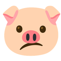 Confused face and Pig face
