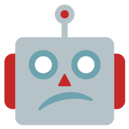 Confused face and Robot