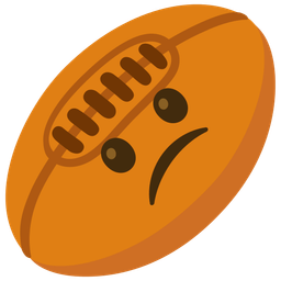 confused face and rugby football