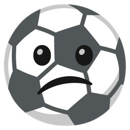 Confused face and Soccer ball