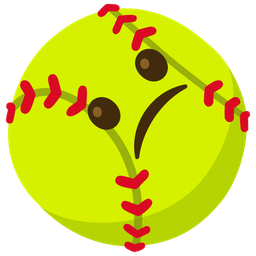 Confused face and Softball
