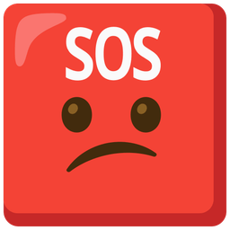 Confused face and SOS button