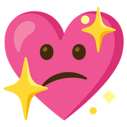 Confused face and Sparkling heart