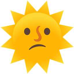 Confused face and Sun with face