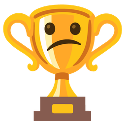 Confused face and Trophy