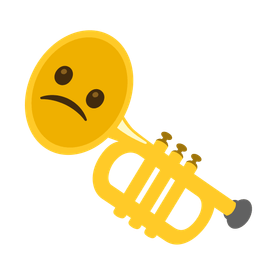 Confused face and Trumpet
