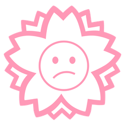 Confused face and White flower