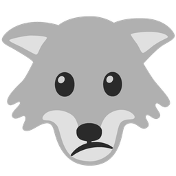 Confused face and Wolf