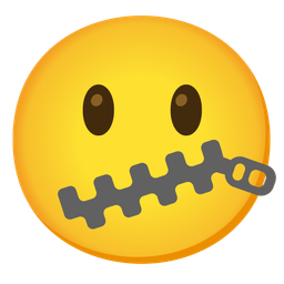 Confused face and Zipper-mouth face