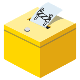 construction and ballot box with ballot