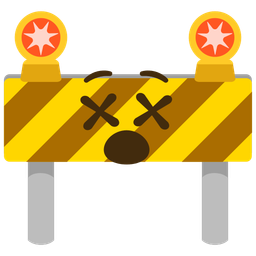 construction and face with crossed-out eyes