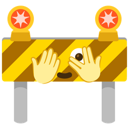 construction and face with peeking eye