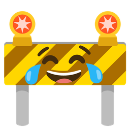 Construction and Face with tears of joy