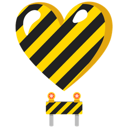 construction and heart exclamation