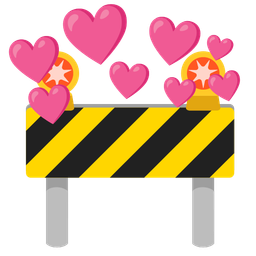 construction and heart with arrow