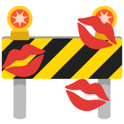 construction and kiss mark